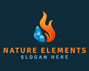 Fire Ice Elements logo design