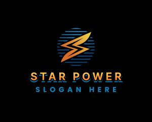 Lightning Bolt Power Letter S logo design