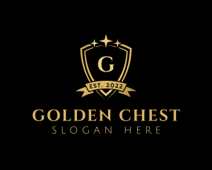 Golden Star Shield logo design