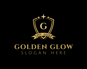 Golden Star Shield logo design