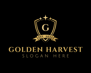 Golden Star Shield logo design