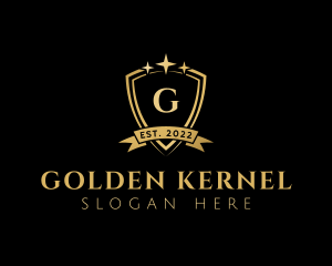 Golden Star Shield logo design