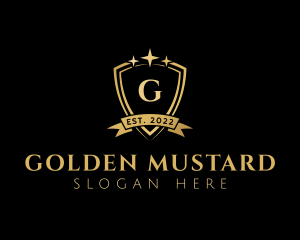 Golden Star Shield logo design