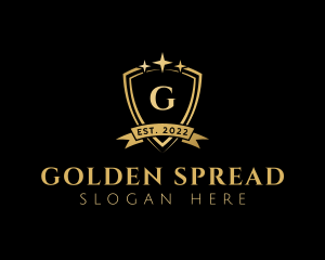 Golden Star Shield logo design