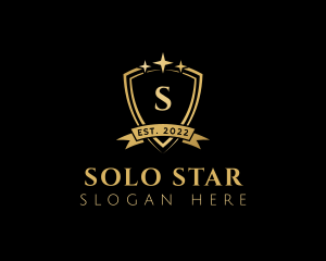 Golden Star Shield logo design