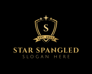 Golden Star Shield logo design