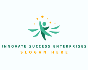 Leadership Success Star logo design