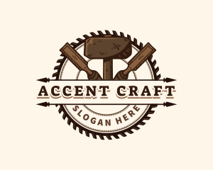 Hammer Saw Crafting logo design