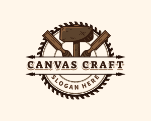 Hammer Saw Crafting logo design