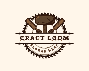 Hammer Saw Crafting logo design