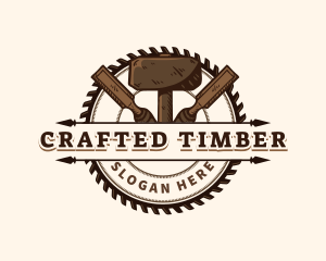 Hammer Saw Crafting logo design