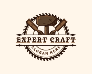 Hammer Saw Crafting logo design