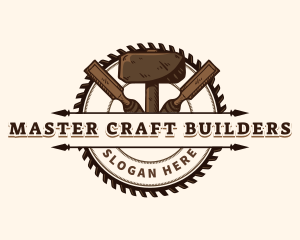 Hammer Saw Crafting logo design