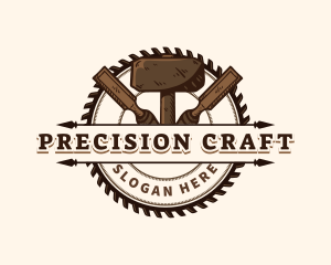 Hammer Saw Crafting logo design