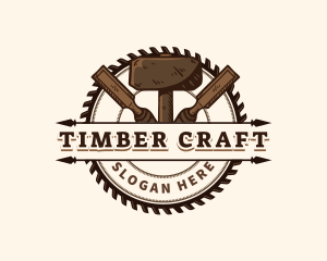 Hammer Saw Crafting logo design