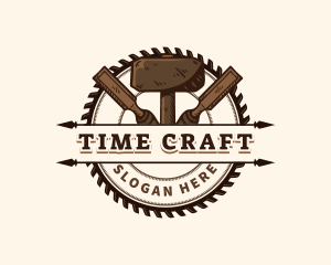 Hammer Saw Crafting logo design