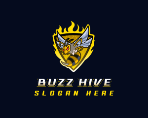 Gaming Bee Insect logo design