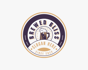 Beer Pub Liquor logo design