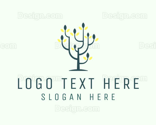 Organic Flower Tree Logo
