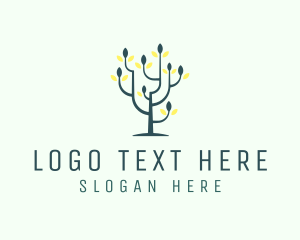 Organic Flower Tree logo