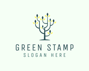 Organic Flower Tree logo design