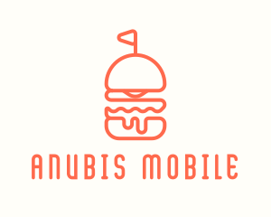 Minimal Cheeseburger Burger logo design