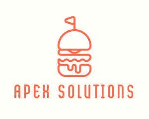 Minimal Cheeseburger Burger logo design