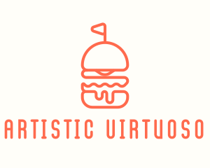 Minimal Cheeseburger Burger logo design