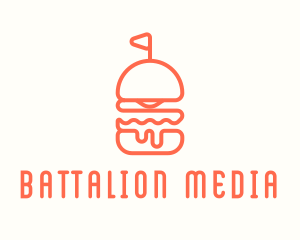 Minimal Cheeseburger Burger logo design