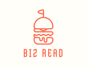 Minimal Cheeseburger Burger logo design