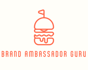 Minimal Cheeseburger Burger logo design