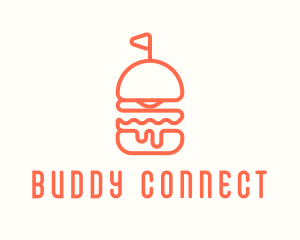 Minimal Cheeseburger Burger logo design