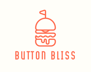 Minimal Cheeseburger Burger logo design