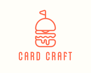 Minimal Cheeseburger Burger logo design