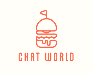 Minimal Cheeseburger Burger logo design