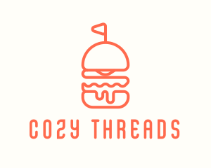 Minimal Cheeseburger Burger logo design