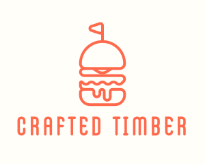 Minimal Cheeseburger Burger logo design