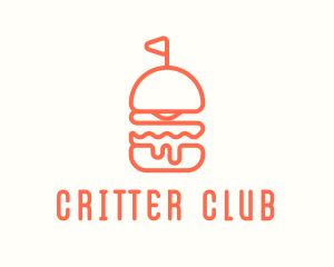 Minimal Cheeseburger Burger logo design