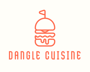 Minimal Cheeseburger Burger logo design