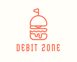 Minimal Cheeseburger Burger logo design