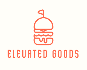 Minimal Cheeseburger Burger logo design