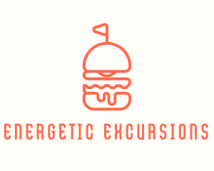 Minimal Cheeseburger Burger logo design