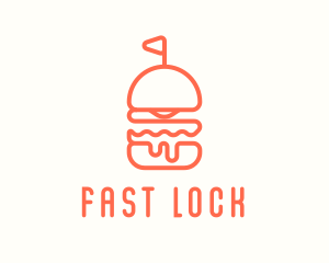 Minimal Cheeseburger Burger logo design