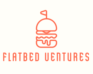 Minimal Cheeseburger Burger logo design