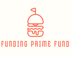 Minimal Cheeseburger Burger logo design