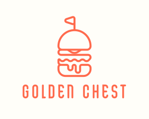 Minimal Cheeseburger Burger logo design