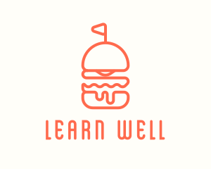 Minimal Cheeseburger Burger logo design