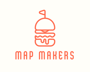 Minimal Cheeseburger Burger logo design