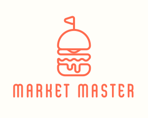 Minimal Cheeseburger Burger logo design