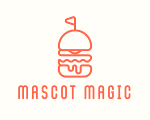 Minimal Cheeseburger Burger logo design